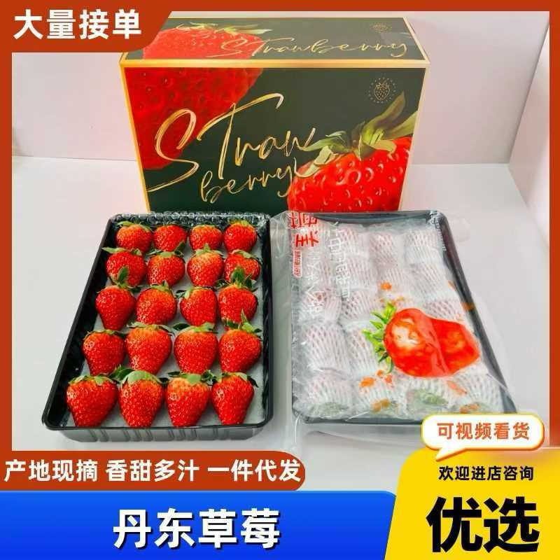 【一件代发】丹东草莓99红颜九九电商主播微商私欲团长团购