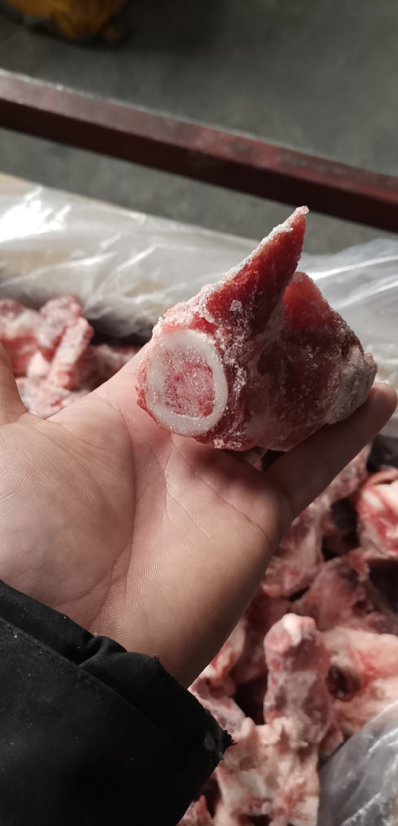 多肉猪棒骨，个头均匀，颜色鲜亮，根根漏骨髓，带肉多