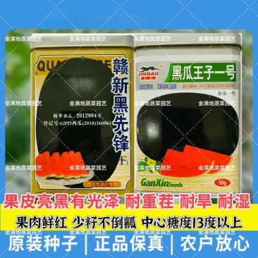 赣新黑先锋/黑瓜王子一号西瓜种子耐重茬耐湿耐旱黑皮西瓜种