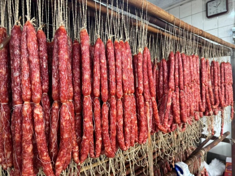 广式腊肠有绳腊肠