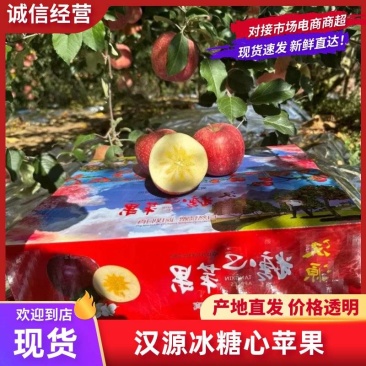 光果糖心丑苹果，颜色鲜红，果肉脆甜多汁，对接超市批发市场