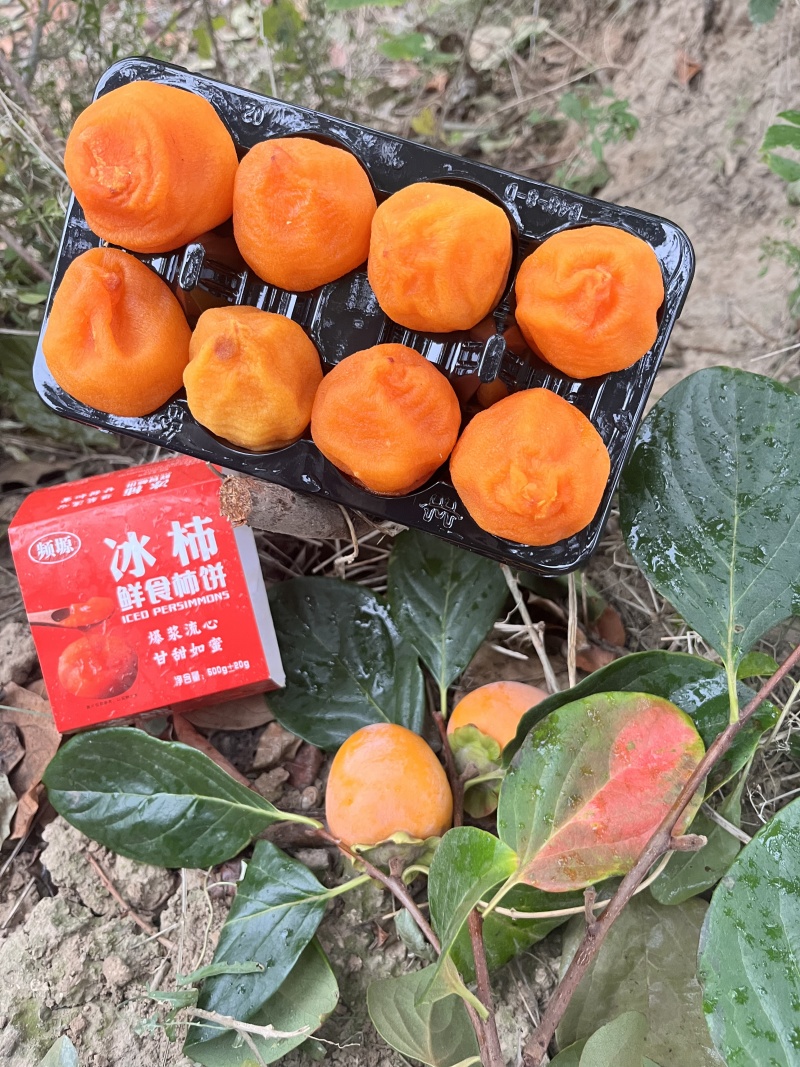 陕西半干柿饼冰柿富平冰柿冻柿子富平柿饼