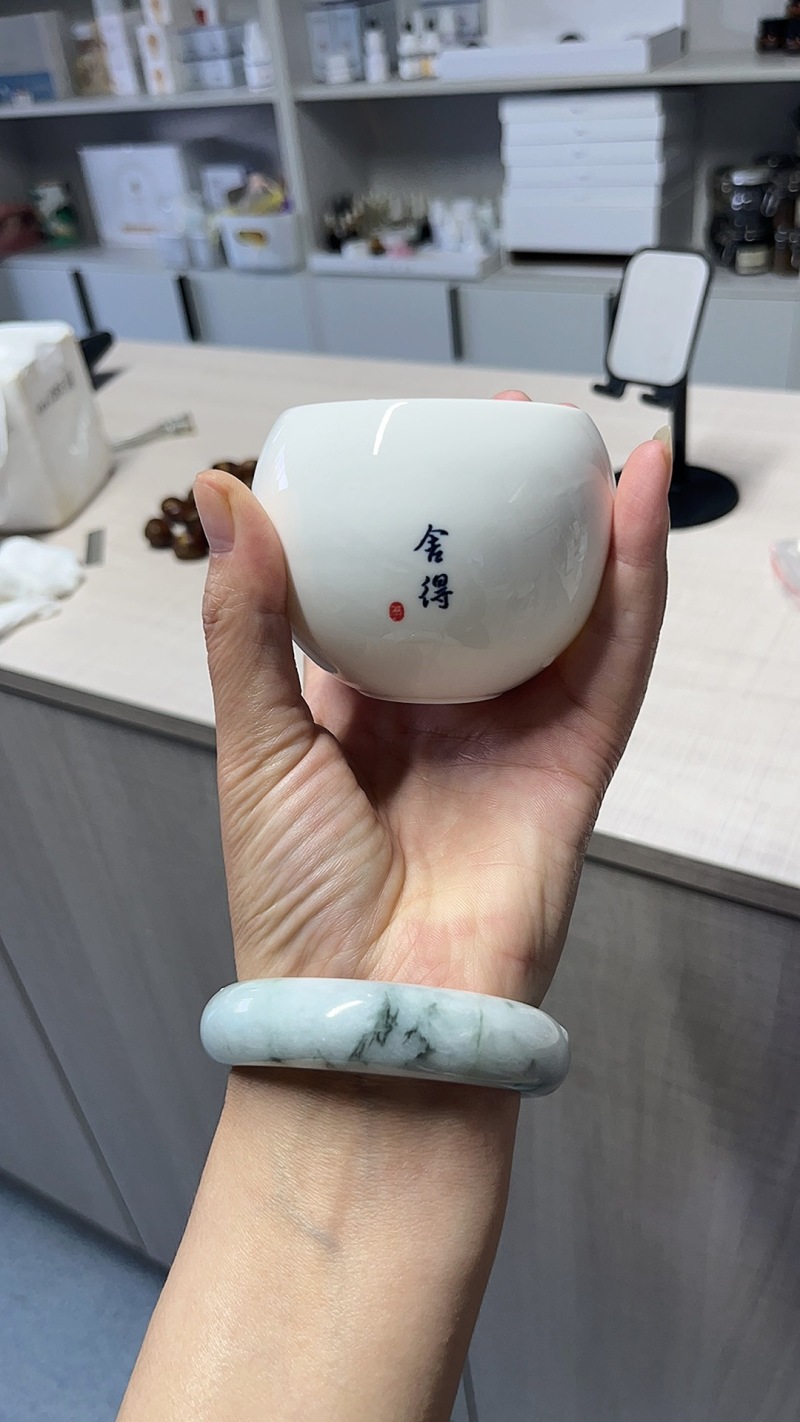 (亏本1个8.9包邮)羊脂白瓷舍得杯主人杯茶杯喝水个人专