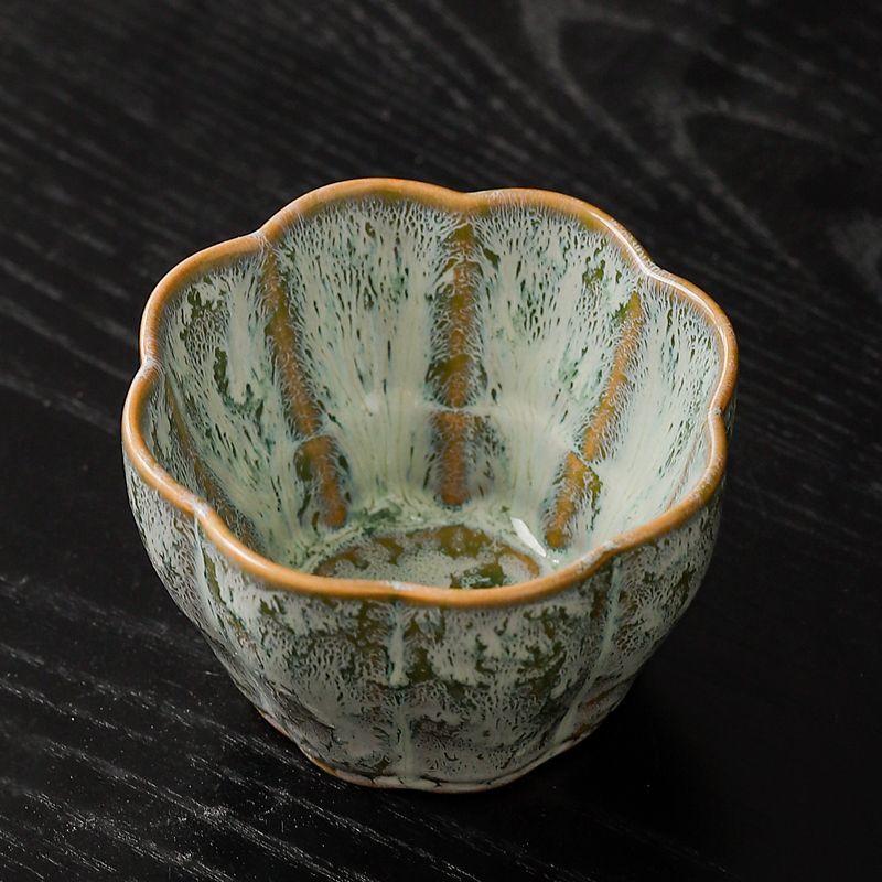 窑变茶杯陶瓷主人杯建盏单杯功夫茶具品茗杯复古斗笠杯家用小
