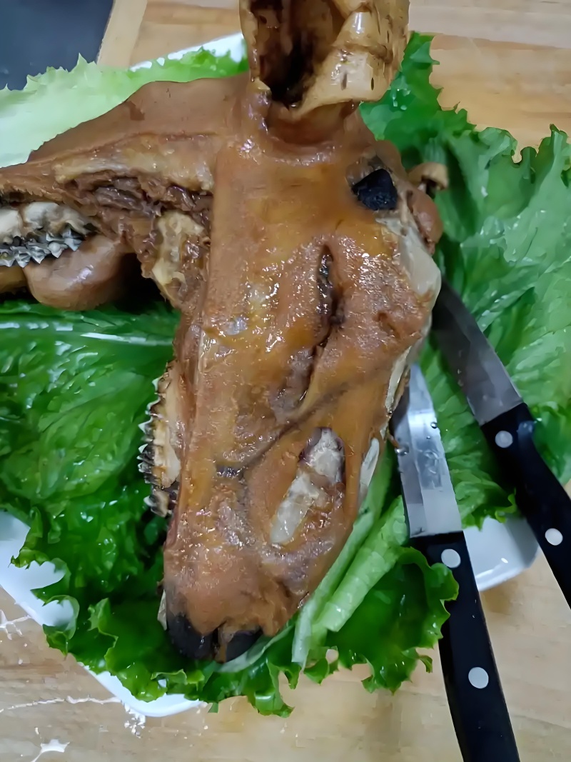 清真火烧羊头屠宰场直销每个规格齐全