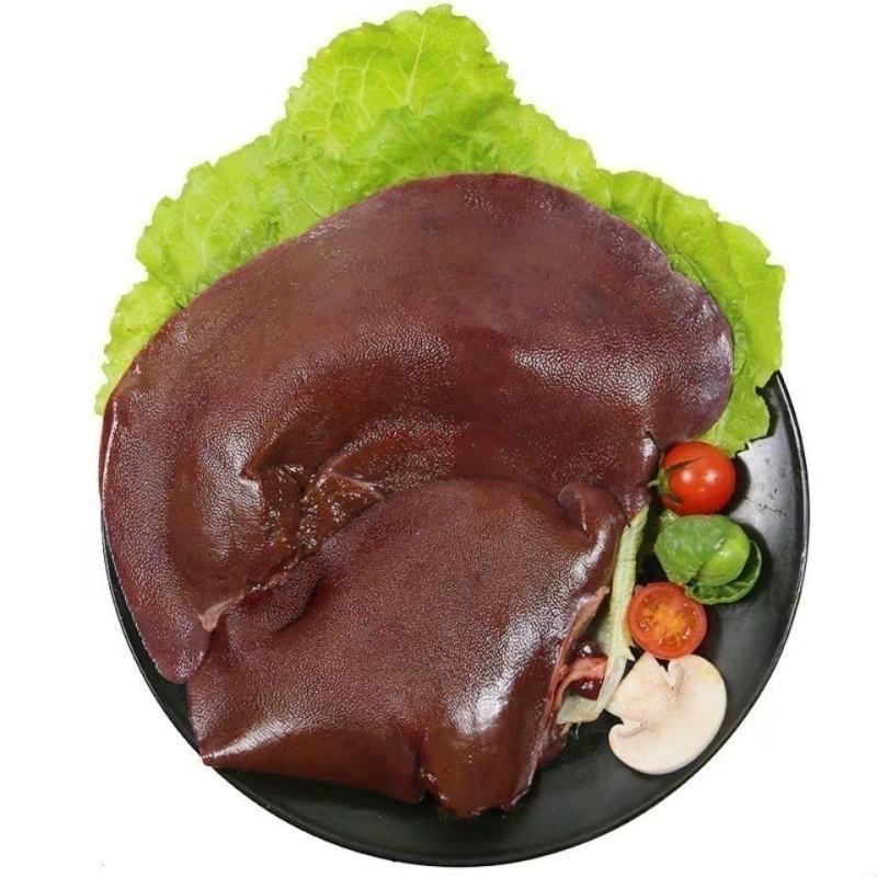 生鲜猪肝冷冻新鲜猪肝整副肝整箱饭店食堂均可用一箱猪肝