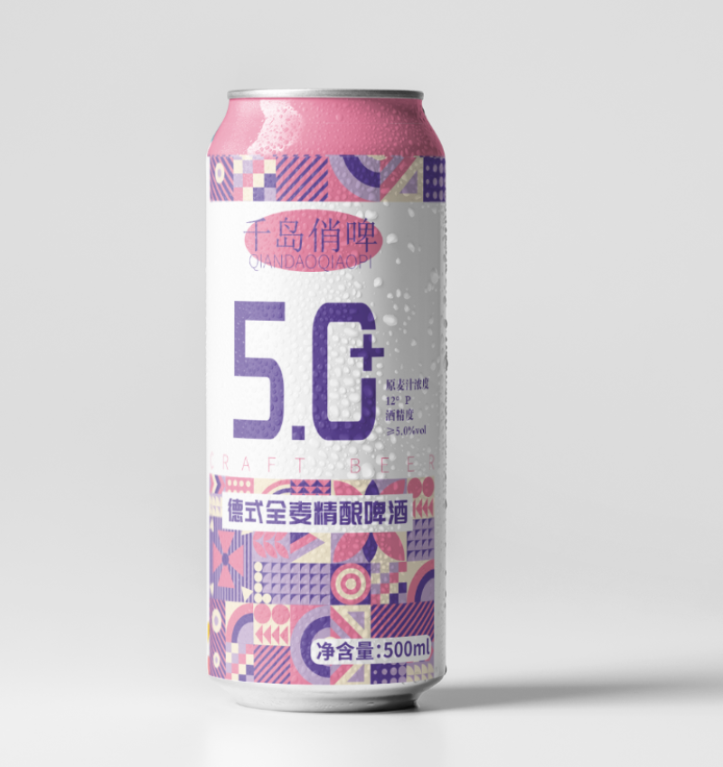 千岛俏啤啤酒，千岛商标全麦发酵啤酒，500毫升1升，