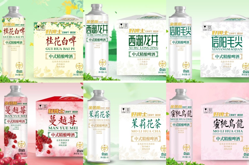 千岛俏啤啤酒，千岛商标全麦发酵啤酒，500毫升1升，