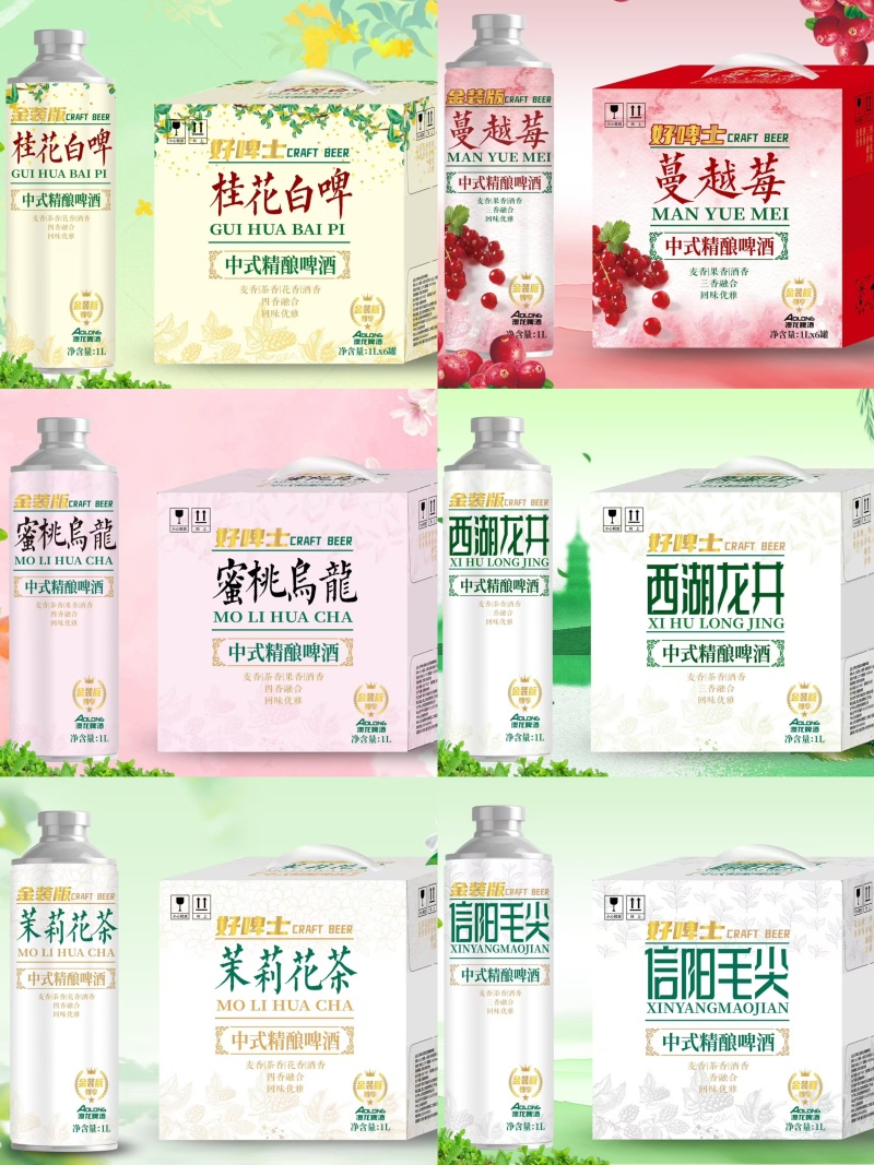千岛俏啤啤酒，千岛商标全麦发酵啤酒，500毫升1升，
