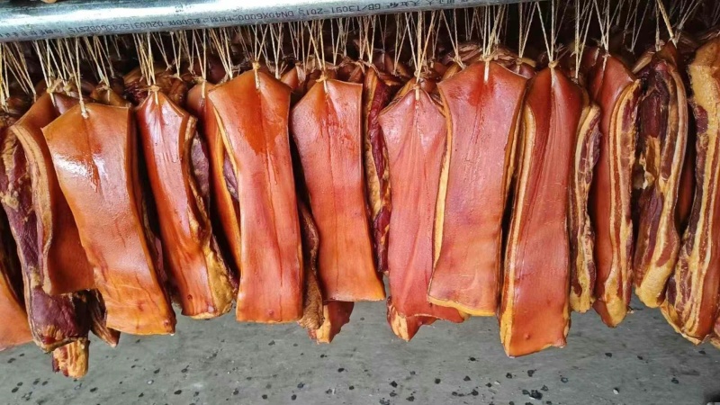 烟熏腊味五花烟熏二刀肉精品巴西短五花烟熏腊味腊肉批发