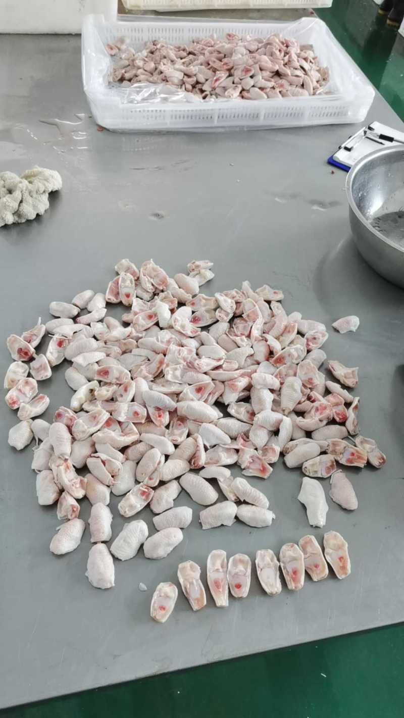 山东鸡副产品工厂单冻鸡脚筋鸡爪骨串串食材批发可定制规格