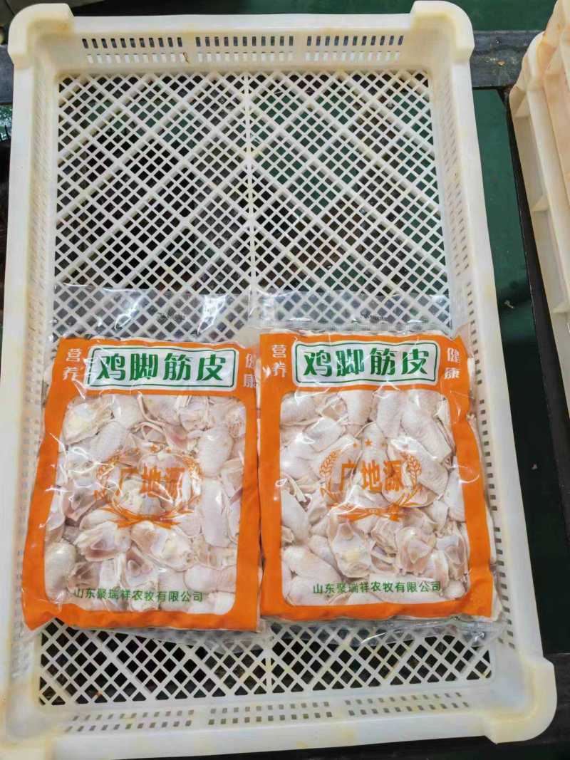 山东鸡副产品工厂单冻鸡脚筋鸡爪骨串串食材批发可定制规格