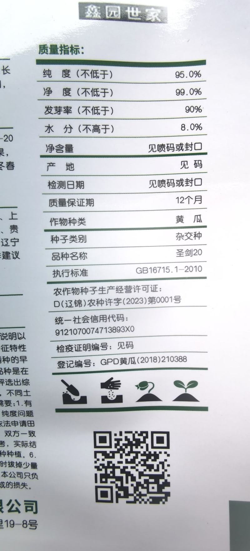 水果黄瓜种子圣剑20全雌稀刺瘤甜脆型结瓜多黄瓜味浓