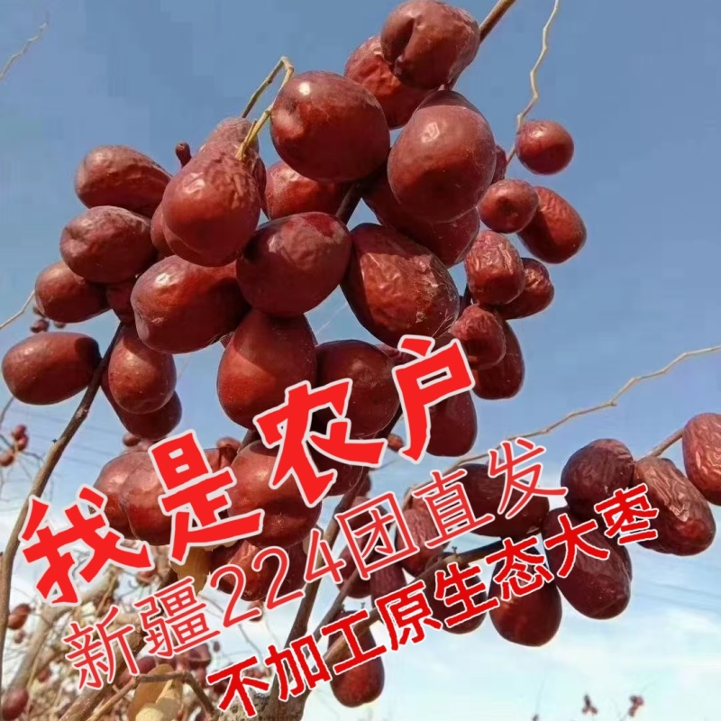枣超特和田大枣红枣吊干不加工不打腊原生态农户直发包邮