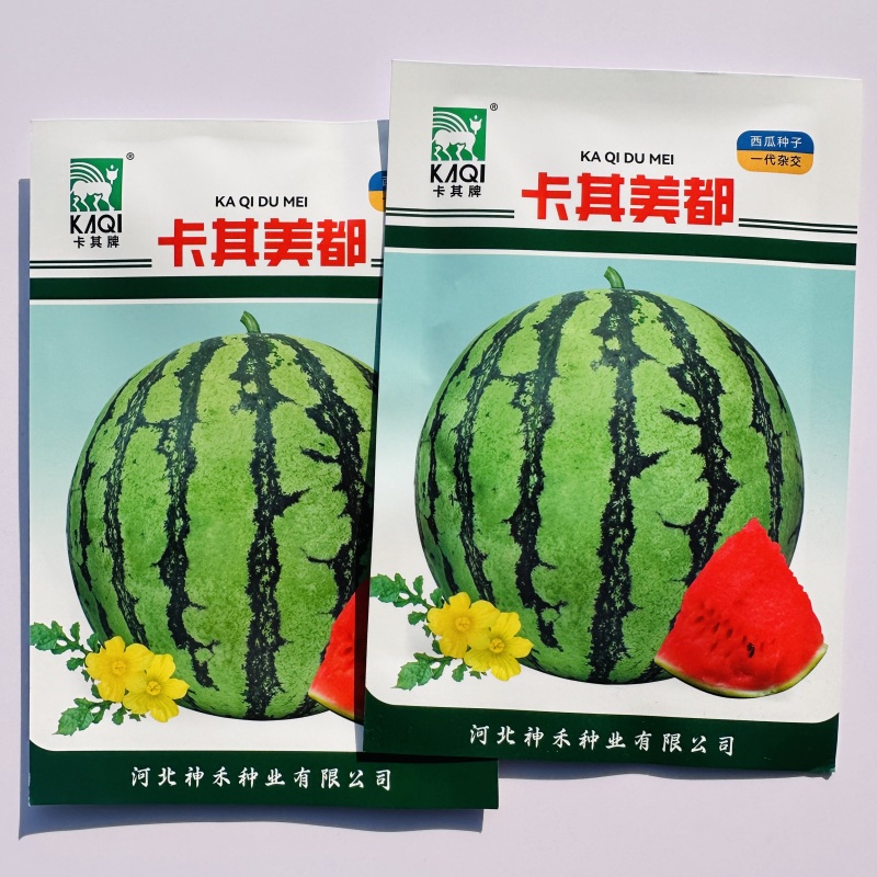 卡其美都西瓜种子少籽超甜水果种子酥脆多汁瓤色艳红杂交西瓜