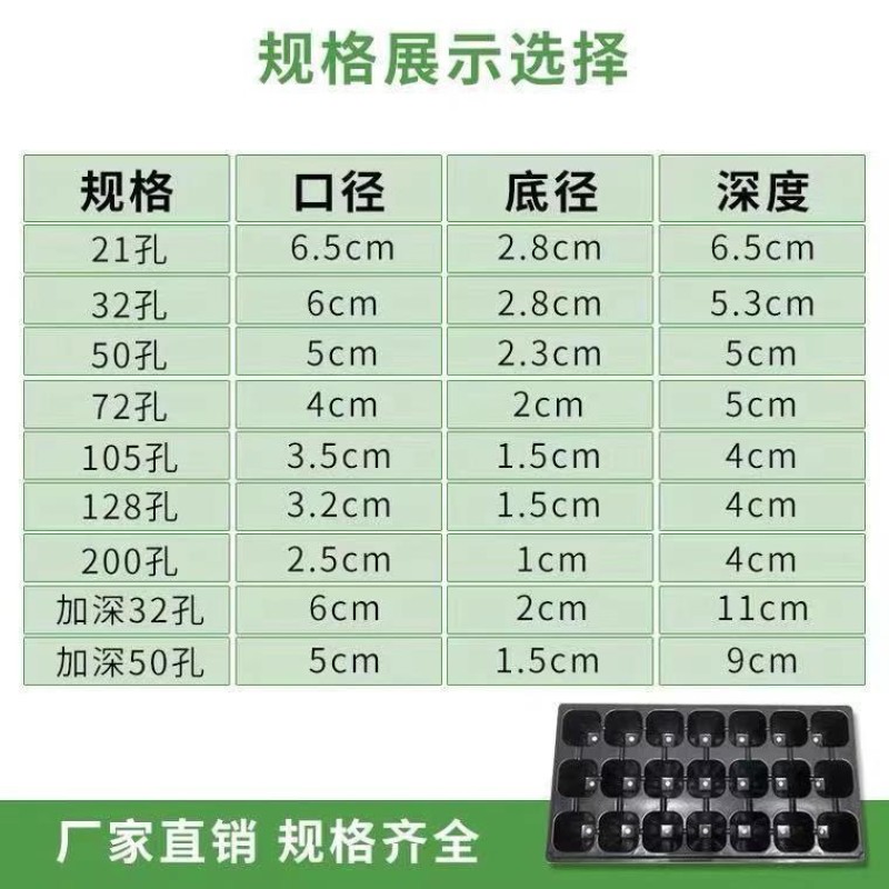 穴盘育苗穴盘各种规格，厚度，深浅，大量有货