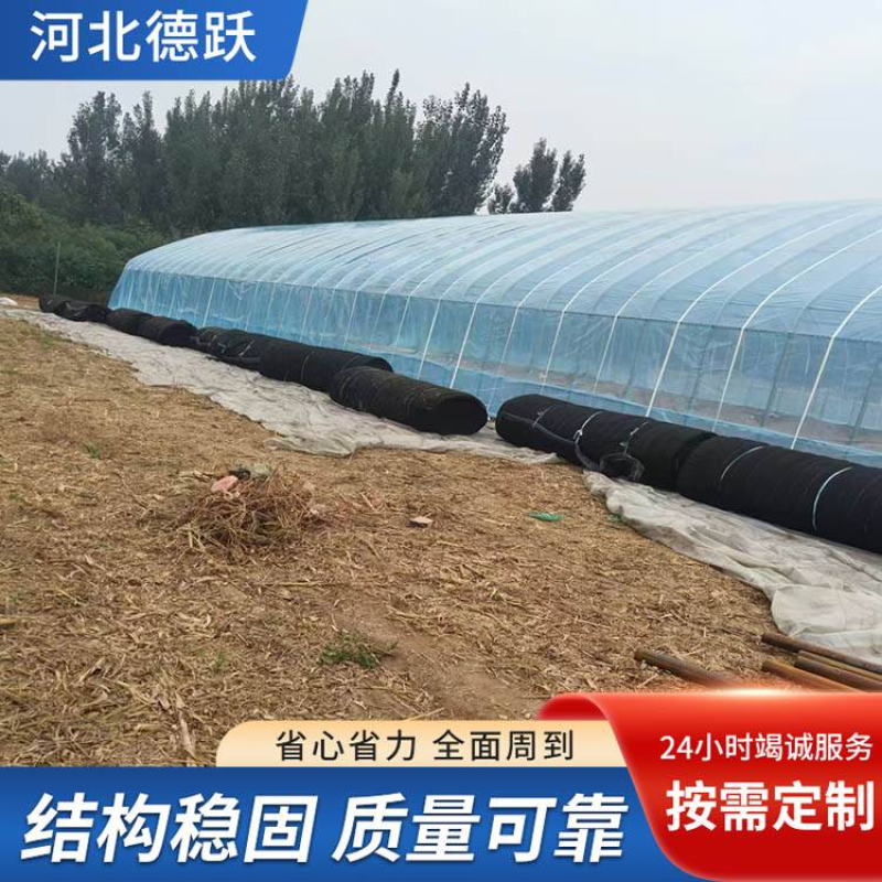 大棚厂家上门测量土地现场规划蔬菜种植养殖大棚