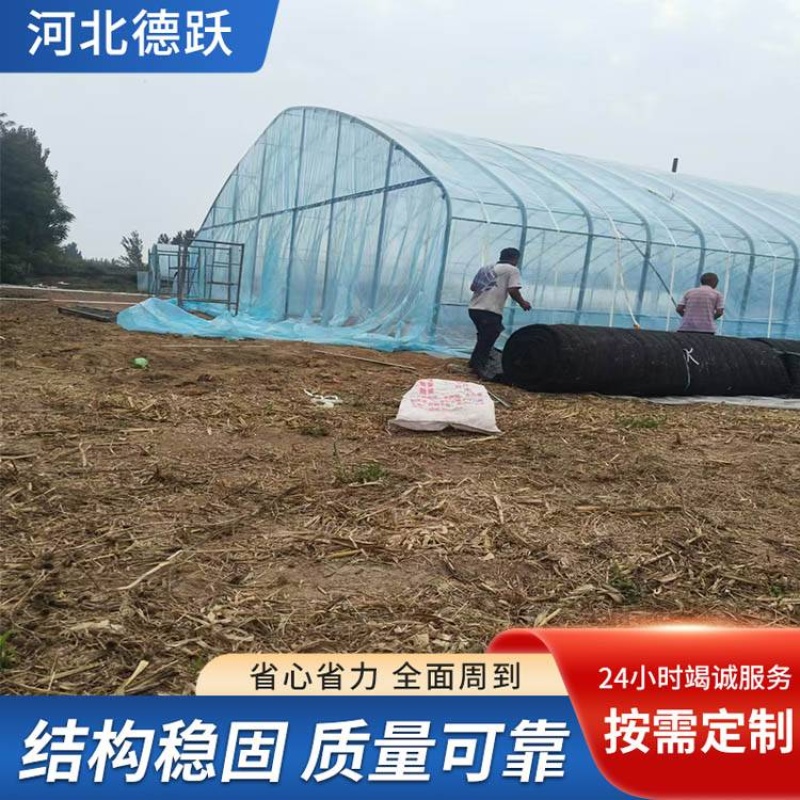 大棚厂家上门测量土地现场规划蔬菜种植养殖大棚