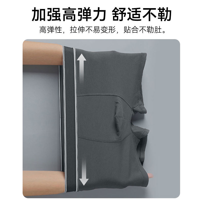 都市丽人男士内裤纯棉7A抗菌石墨烯裆平角透气运动大码四角