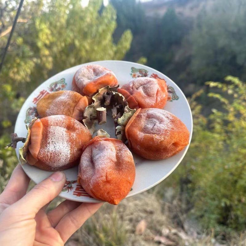 新鲜柿饼富平独立小包装正宗陕西霜降吊柿饼整箱流心干柿子饼