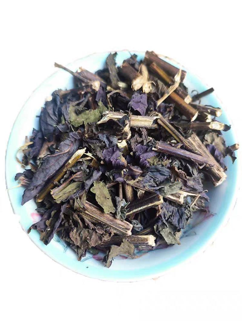 紫苏紫苏梗500克紫干苏双面紫全茎叶紫苏叶紫苏梗中药材泡