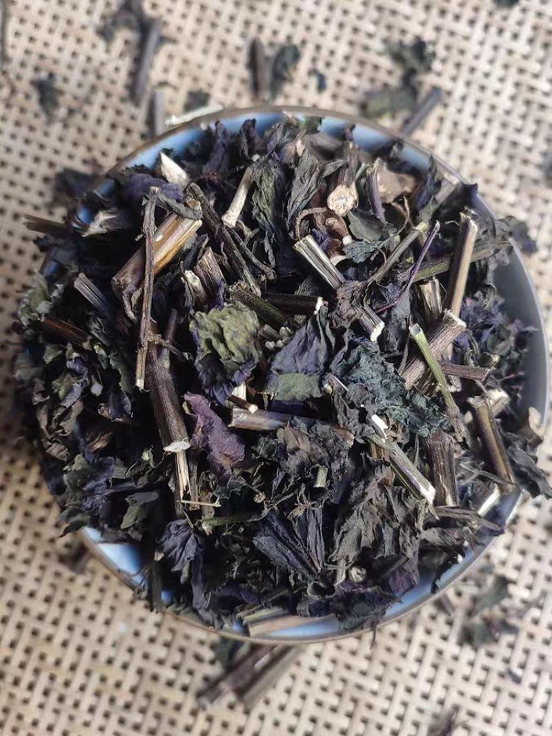 紫苏紫苏梗500克紫干苏双面紫全茎叶紫苏叶紫苏梗中药材泡