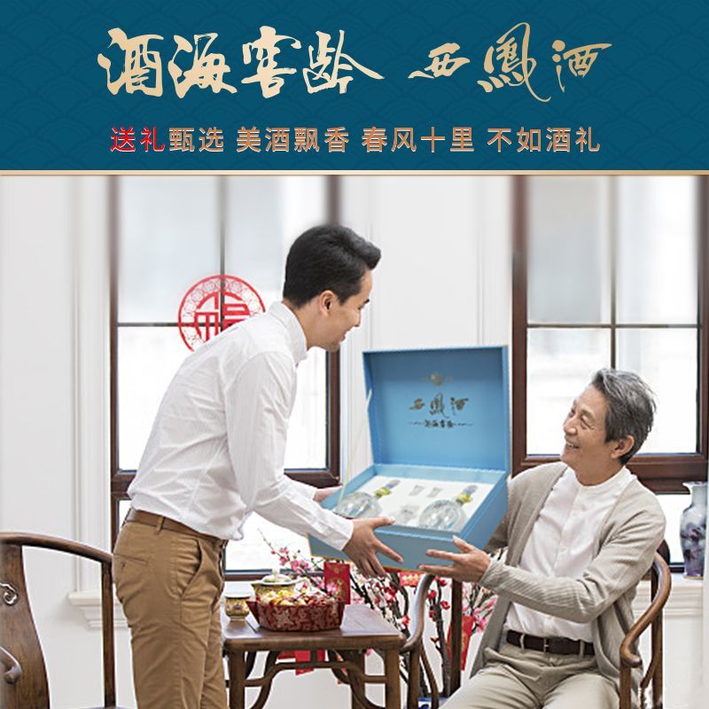 西凤酒20年52度白酒礼盒2瓶装凤香型酒海窖龄纯粮食高档