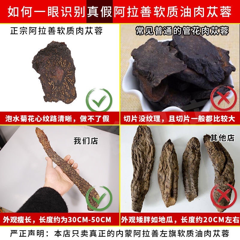 阿拉善沙漠肉苁蓉中药材泡酒料泡茶