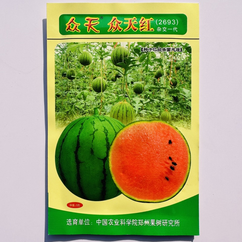 果树研究所西瓜种子众天红2693礼品西瓜种子特甜小果西瓜