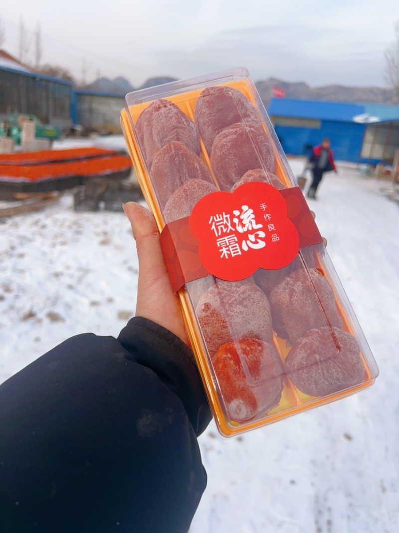 霜降流心柿饼软糯香甜整箱批发一件代发出口