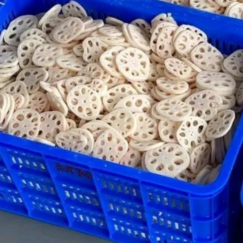 半成品盐渍藕夹片，厚度4毫米，清水藕片