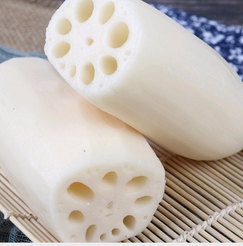 半成品盐渍藕夹片，厚度4毫米，清水藕片