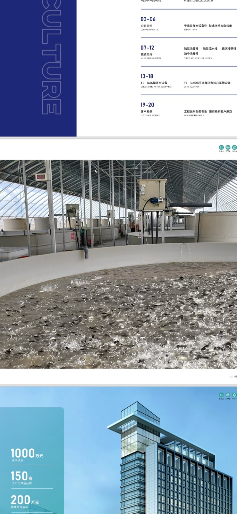 陆基高密度循环水养殖设备PP材料全套智能化设备