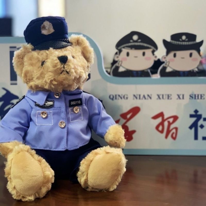 交警小熊铁骑警官网红泰迪熊泰迪毛绒玩具送礼物玩偶警察可爱