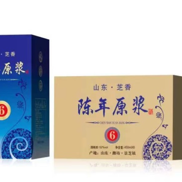 山东景芝芝麻香型白酒52°1×6