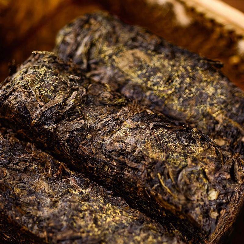 湘丰安化黑茶湖南安化安化黑茶金花茯砖茶手筑安华茯茶包邮
