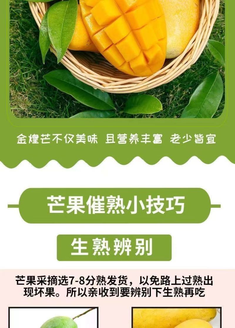 海南金煌芒果特大整箱批发当季黄心新鲜大果甜心金煌芒海南直