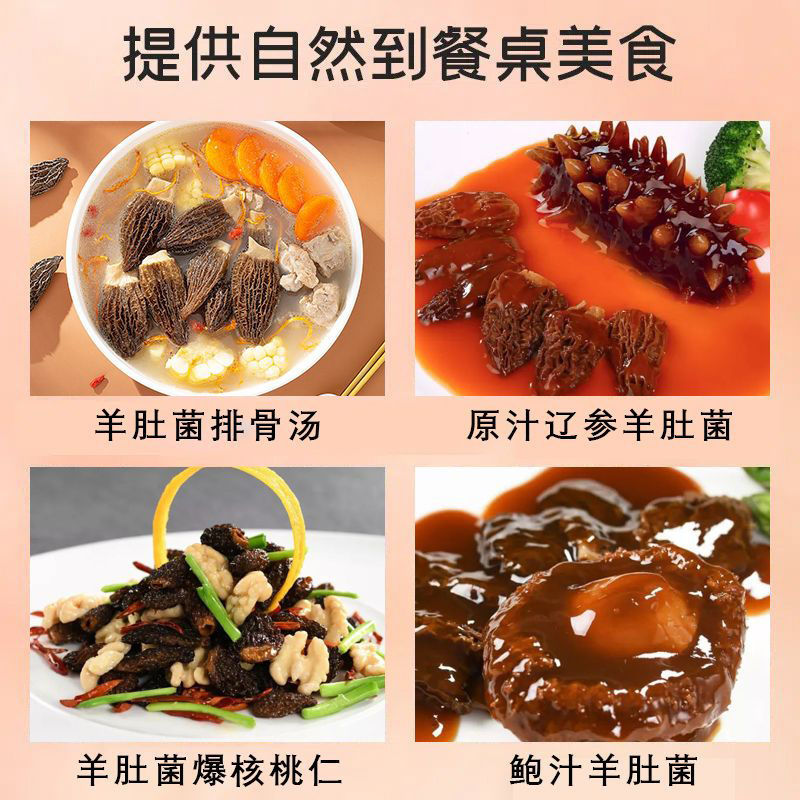 新鲜羊肚菌云南特产干货虫草日晒菌蘑菇煲汤