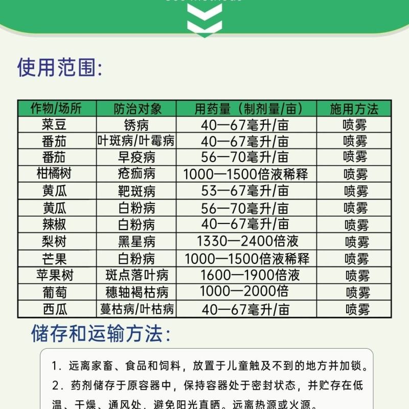 巴斯夫健攻苯甲氟酰胺黑星病白粉病叶斑叶枯疫病进口杀菌剂