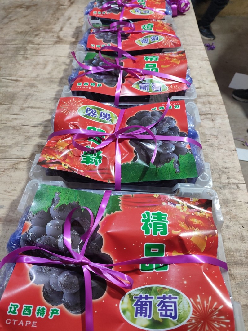 辽宁北镇巨峰自然果葡萄，口感好软梗不掉粒，果肉硬实果汁多