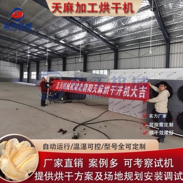 天麻片烘干机药材切片干燥机天麻清洗切片烘干加工生产线