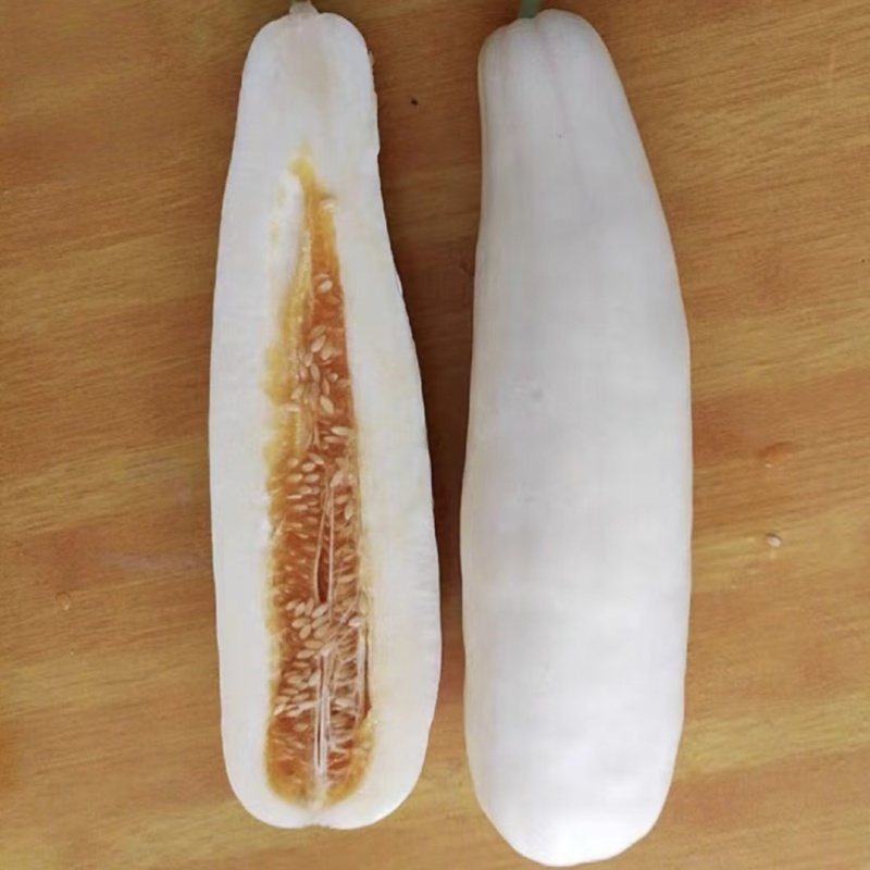 冰糖羊角甜瓜种子薄皮白皮羊角酥种子香瓜酥脆嫩高产香甜