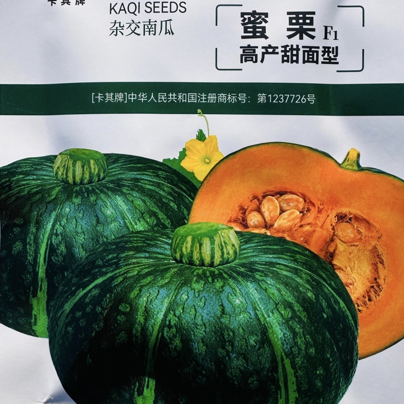 卡其蜜栗南瓜籽绿甜栗南瓜种子高产甜面板栗南瓜种子早熟粉面