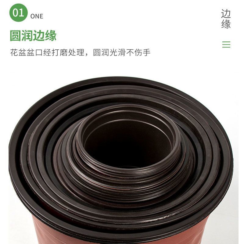 简易加厚双色花盆一次性塑料花盆大号培育盆