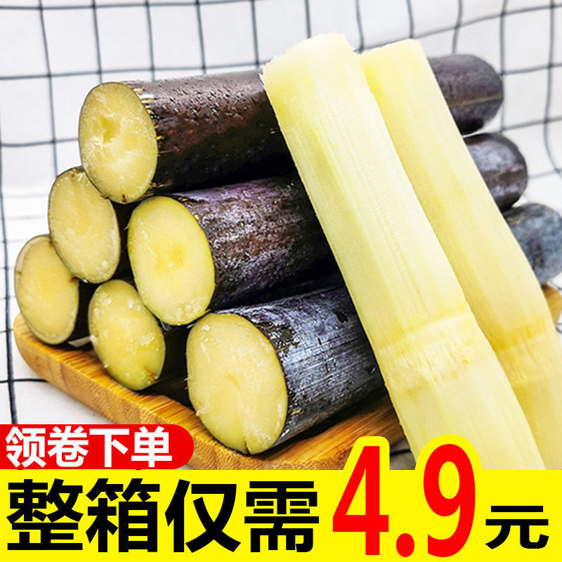 广西黑皮甘蔗新鲜现砍1/5/10斤整箱孕妇水果应季榨汁脆