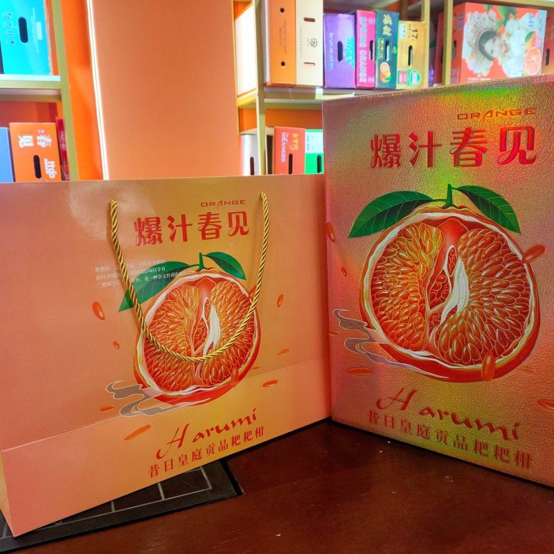 贡品春见耙耙柑天地盖礼盒包装