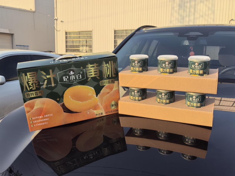 黄桃罐头一箱12罐一罐425克铁罐黄桃罐头