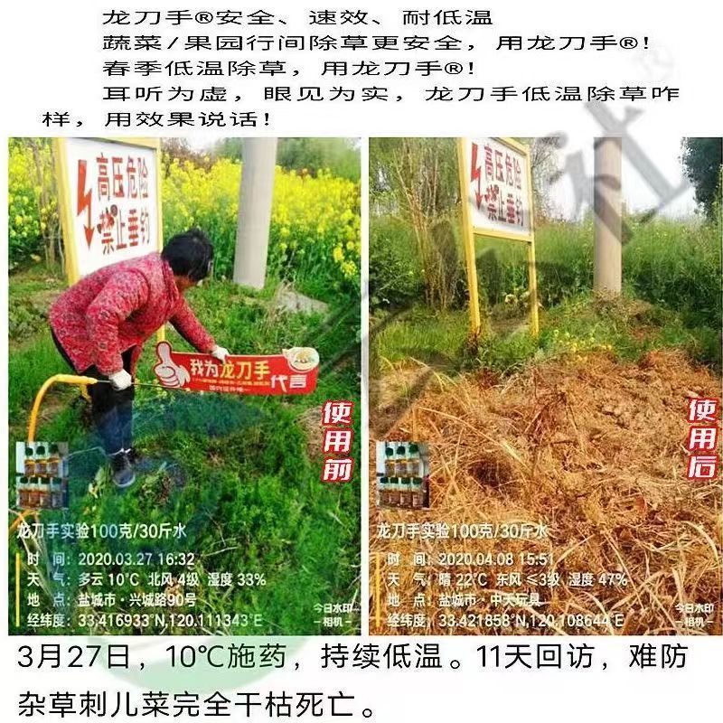 草铵膦.精喹.乙羧氟草醚防治非耕地杂草