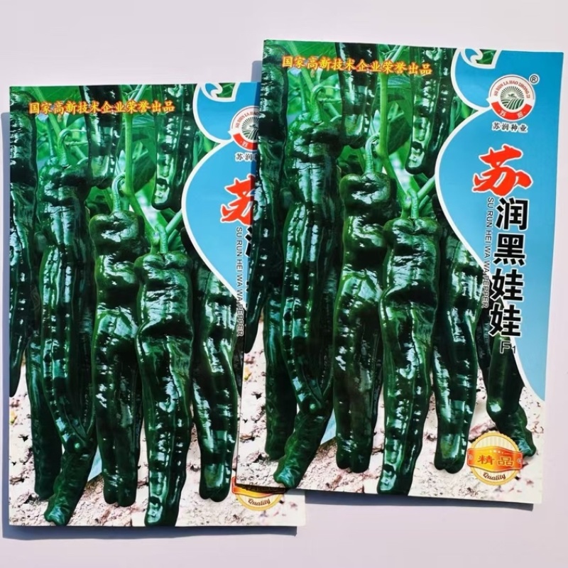 苏润黑娃娃辣椒种子香辣小皱皮薄皮椒半螺椒种子