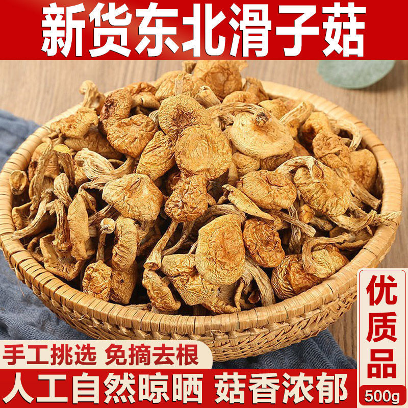 【无干燥剂】滑子菇干货农家新货滑子蘑黄蘑小鸡炖蘑菇香菇蛹